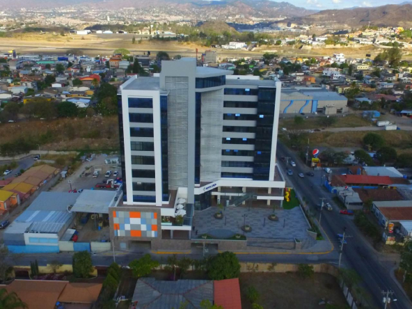 Foto de dron del edificio Xcala, Col. América